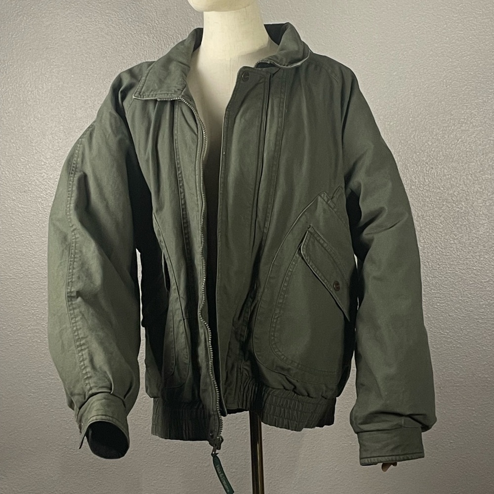 Green/Khaki vintage bomber jacket